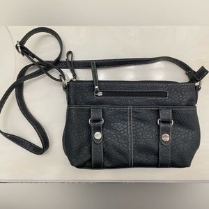 Rosetti black leather cross body purse
